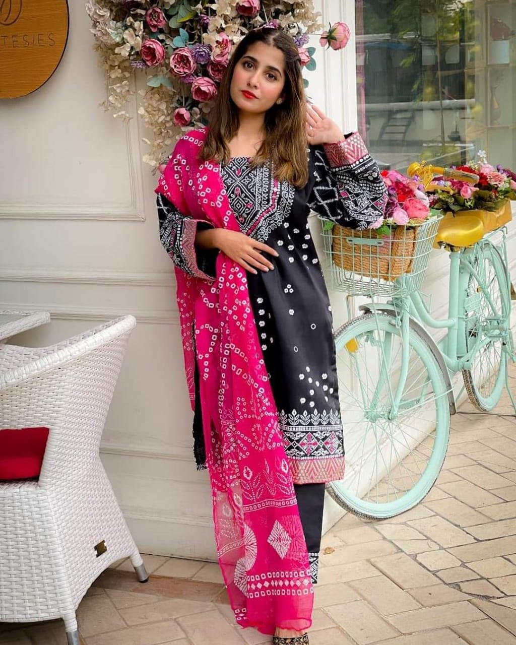 💃 Chunri Silk 3-Piece Suit – A blend of elegance & tradition! - 3 Mind Collection