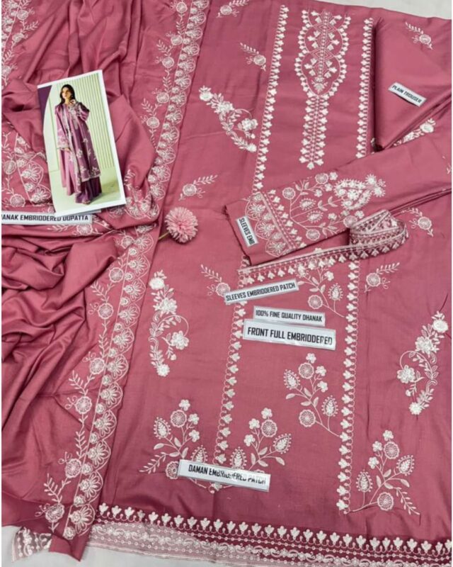 Dhanak 3 Piece Heavy Embroidered Suit