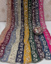 Beautiful handmade gotta work dupatta — luxury multi-shaded chiffon with elegant detailing and premium finish.