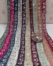 Beautiful handmade gotta work dupatta — luxury multi-shaded chiffon with elegant detailing and premium finish