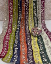 Beautiful handmade gotta work dupatta — luxury multi-shaded chiffon with elegant detailing and premium finish