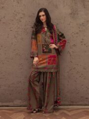 ARZO Digital Printed Crepe Silk Winter Stitched 3PC Suit - Image 4