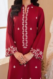 ZARF Embroidery Premium Stone Linen Stitched 2PC Farshi Suit - Image 4