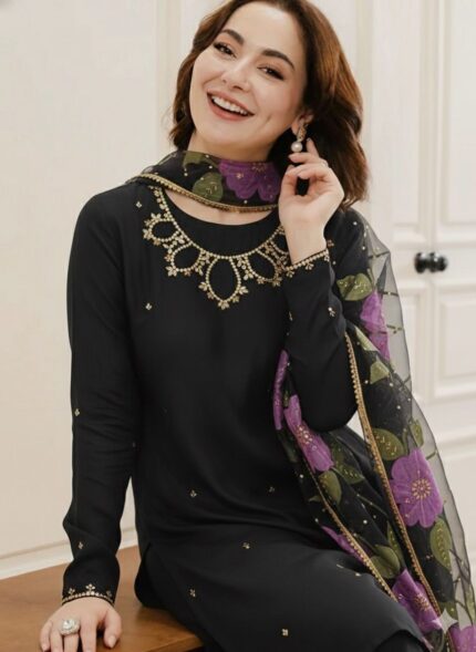 Premium Handwork Organza – Luxury 2PC Party Wear Dress