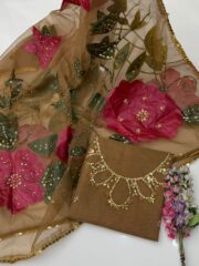 Premium Handwork Organza – Luxury 2PC Party Wear Dress - Image 9