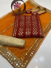 Fancy Wedding Collection – Luxury 3PC Suit with Matching Khussa - Image 5