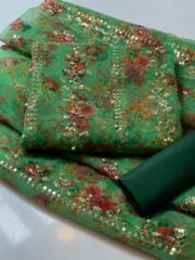 Premium Organza Collection – Digital Embroidered 3PC Suit (Pearls Work) - Image 11