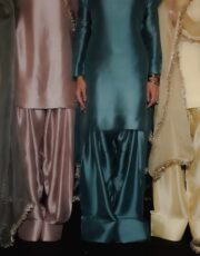 Eid Collection | Short Length Shirt with Farshi Shalwar & Organza Dupatta - Image 2