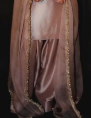 Eid Collection | Short Length Shirt with Farshi Shalwar & Organza Dupatta - Image 2