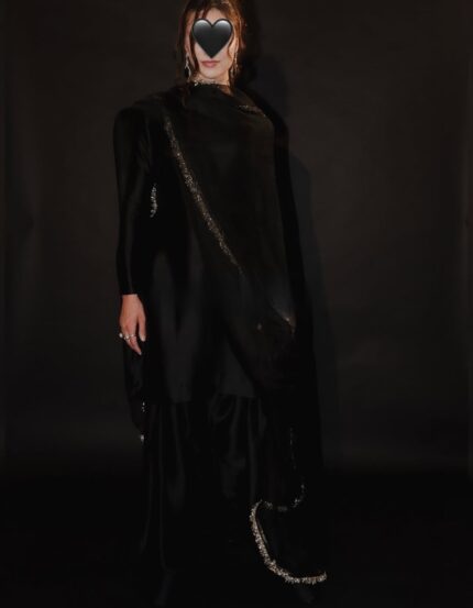 Eid Collection | Short Length Shirt with Farshi Shalwar & Organza Dupatta