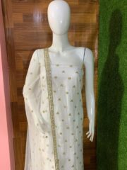 Premium Soft Net Full Heavy Embroidery Shirt