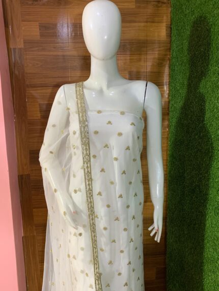 Premium Soft Net Full Heavy Embroidery Shirt