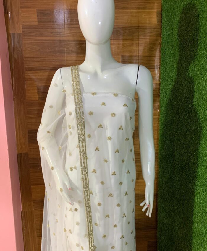 Premium Soft Net Full Heavy Embroidery Shirt