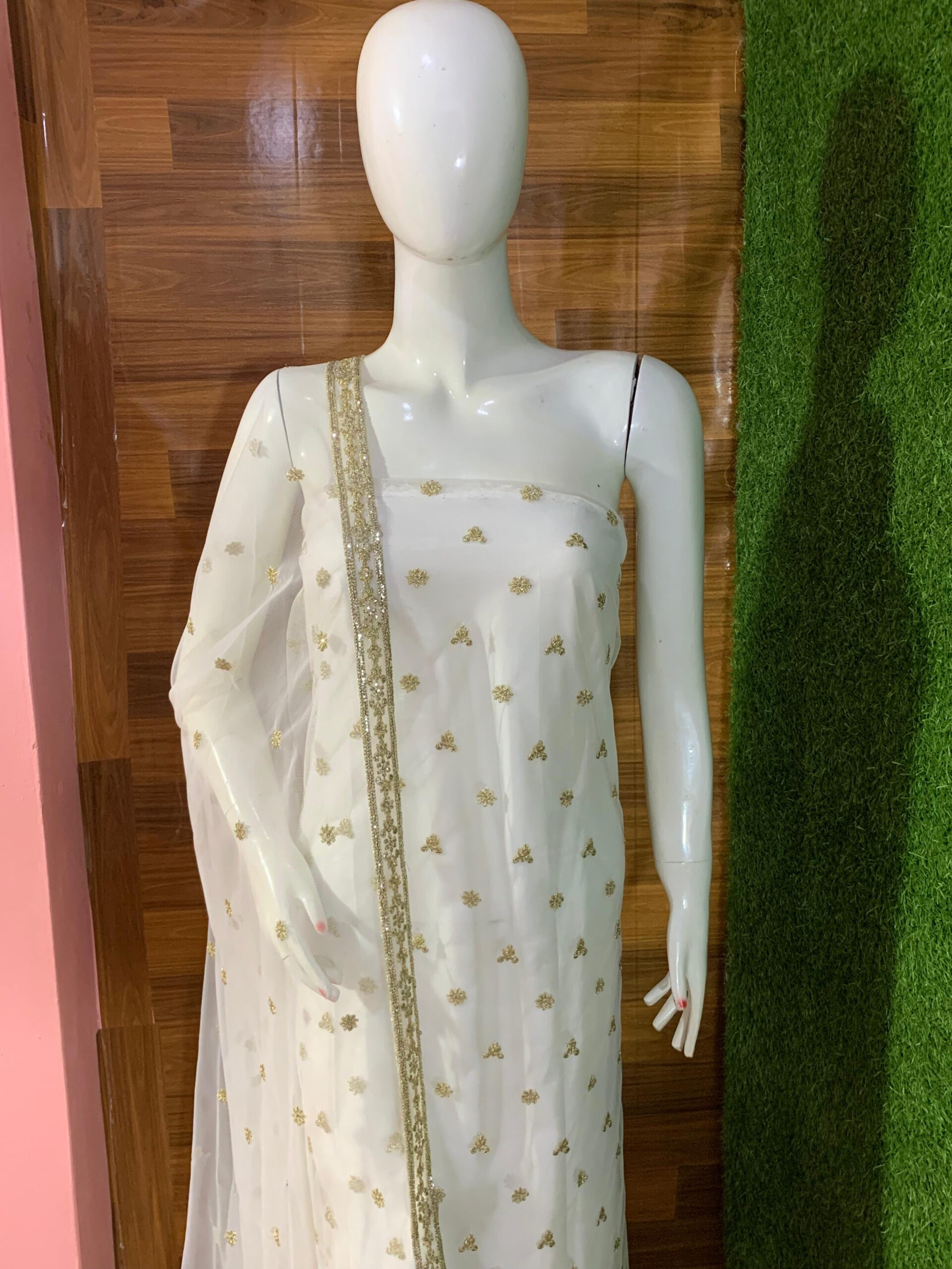 image32 Premium Soft Net Full Heavy Embroidery Shirt