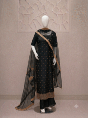 Premium Soft Net Fancy 3 Piece Suit – Heavy Katori Sequence Embroidery - Image 10
