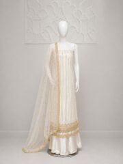 3 Piece Bareeze Net Embroidered Suit – Heavy Sequence Work - Image 10