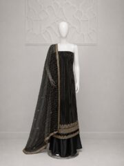 3 Piece Bareeze Net Embroidered Suit – Heavy Sequence Work - Image 7