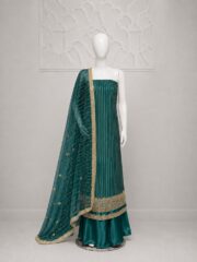 3 Piece Bareeze Net Embroidered Suit – Heavy Sequence Work - Image 4