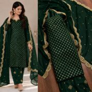 Hiba Bukhari Premium Crinkle Chiffon 3 Piece Suit - Image 10