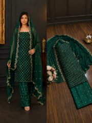 Hiba Bukhari Premium Crinkle Chiffon 3 Piece Suit - Image 11