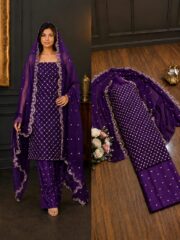 Hiba Bukhari Premium Crinkle Chiffon 3 Piece Suit - Image 10