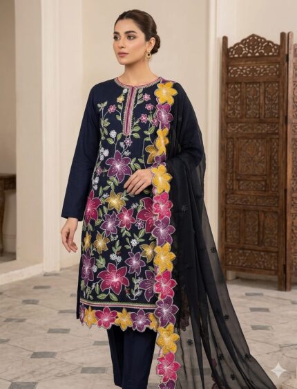 Anillas Premium Lawn Cotton 3 Piece Unstitched Suit