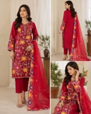 Anillas Premium Lawn Cotton 3 Piece Unstitched Suit - Image 8