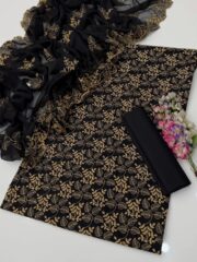 Shiffle Chikankari Jaal Cotton Lawn 3 Piece Suit - Image 5