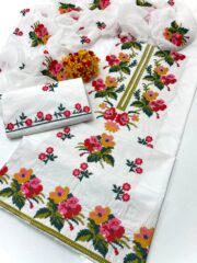 Premium Mid Season Cotton Cross Stitch 3 Piece Suit - Image 3