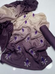 Shamoze Silk Digital Tie Dye Handwork 3 Piece Suit - Image 7