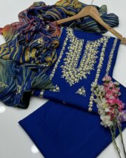 Elegant 3 Piece Lawn Suit with Tie & Dye Dupatta - Image 12