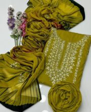 Elegant 3 Piece Lawn Suit with Tie & Dye Dupatta - Image 5
