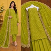 Hiba Bukhari Premium Crinkle Chiffon 3 Piece Suit - Image 27