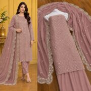 Hiba Bukhari Premium Crinkle Chiffon 3 Piece Suit - Image 24