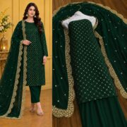 Hiba Bukhari Premium Crinkle Chiffon 3 Piece Suit - Image 6
