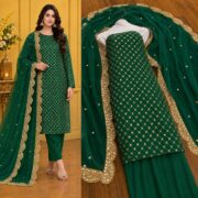 Hiba Bukhari Premium Crinkle Chiffon 3 Piece Suit - Image 22