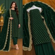 Hiba Bukhari Premium Crinkle Chiffon 3 Piece Suit - Image 20