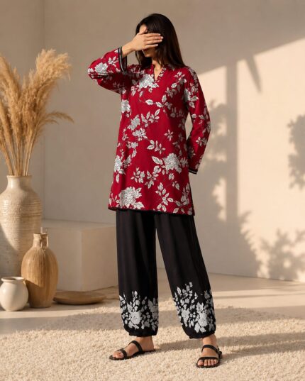 Premium Grip 2PC Printed Co-Ord Set for Women