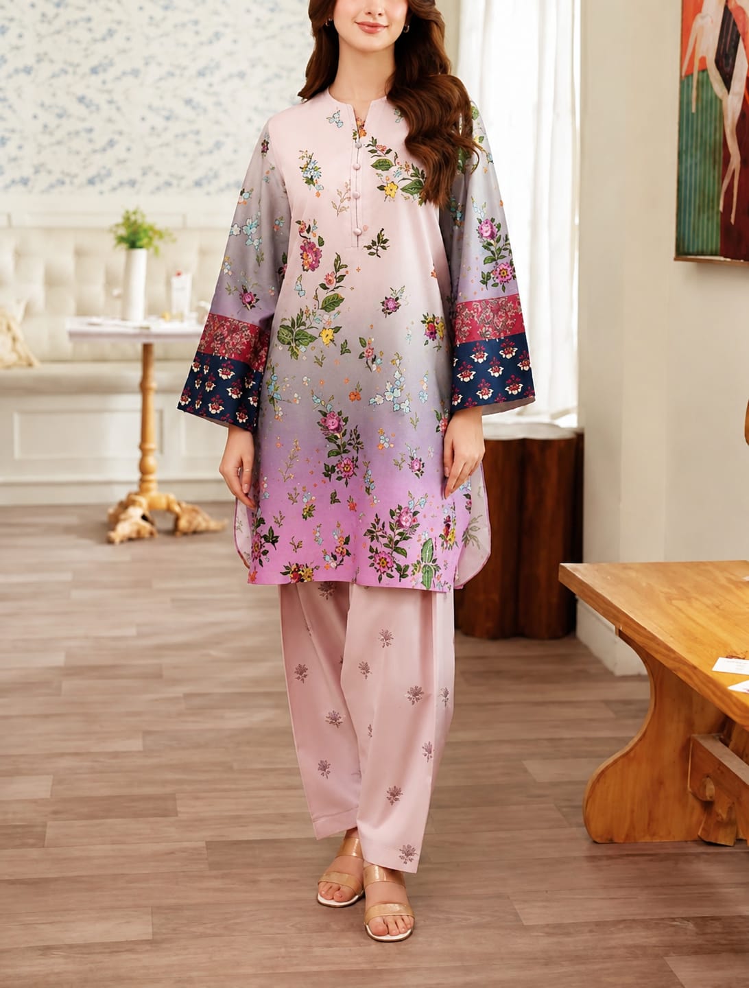 WhatsApp Image 2026-08-11 at 9.42.55 PM Premium Grip 2PC Printed Co-Ord Set for Women - Image 1