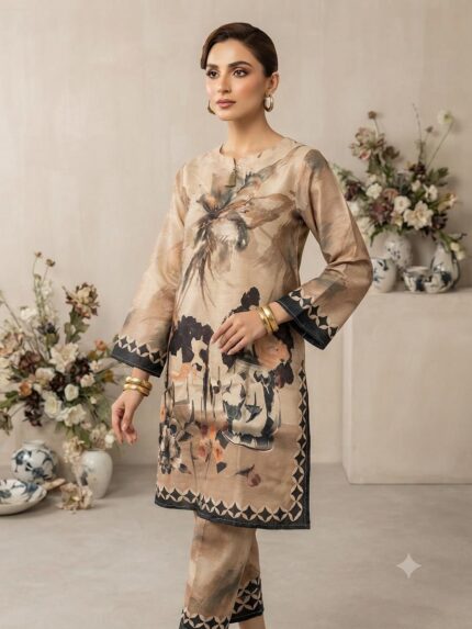 Doria Lawn Digital Printed Stitched 2PC Cord Set