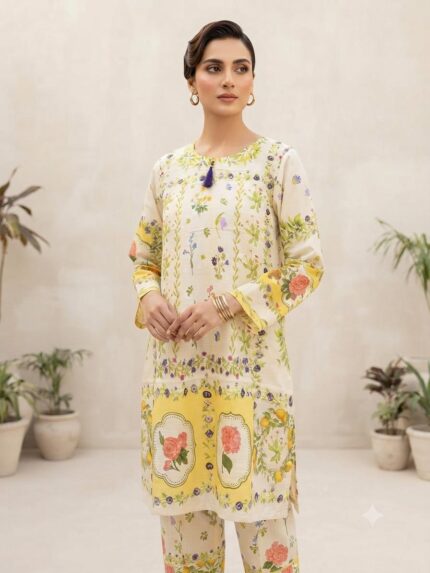 Doria Lawn Digital Printed Stitched 2PC Cord Set