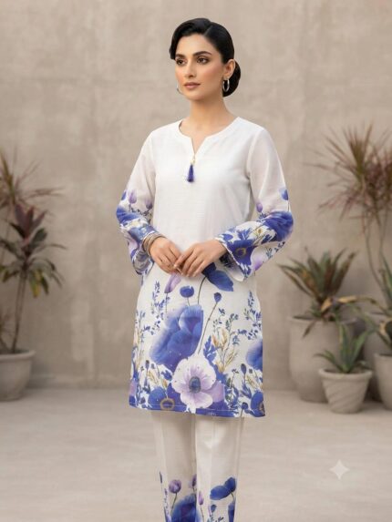Doria Lawn Digital Printed Stitched 2PC Cord Set