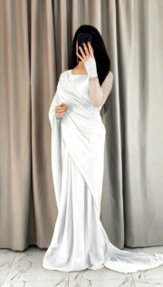 Premium Chiffon Stitched Saree with Blouse & Petticoat - Image 8