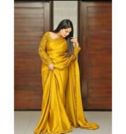 Premium Shamoze Silk Fancy Saree with Sequence Work - Image 12