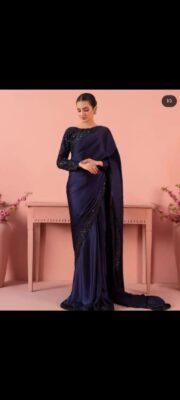 Premium Shamoze Silk Fancy Saree with Sequence Work - Image 5