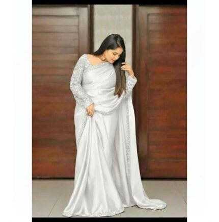 Premium Shamoze Silk Fancy Saree with Sequence Work